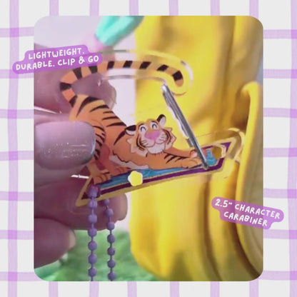 Rajah Aladdin Jasmine Carabiner Keychain – Clear Acrylic Disney Charm Clip