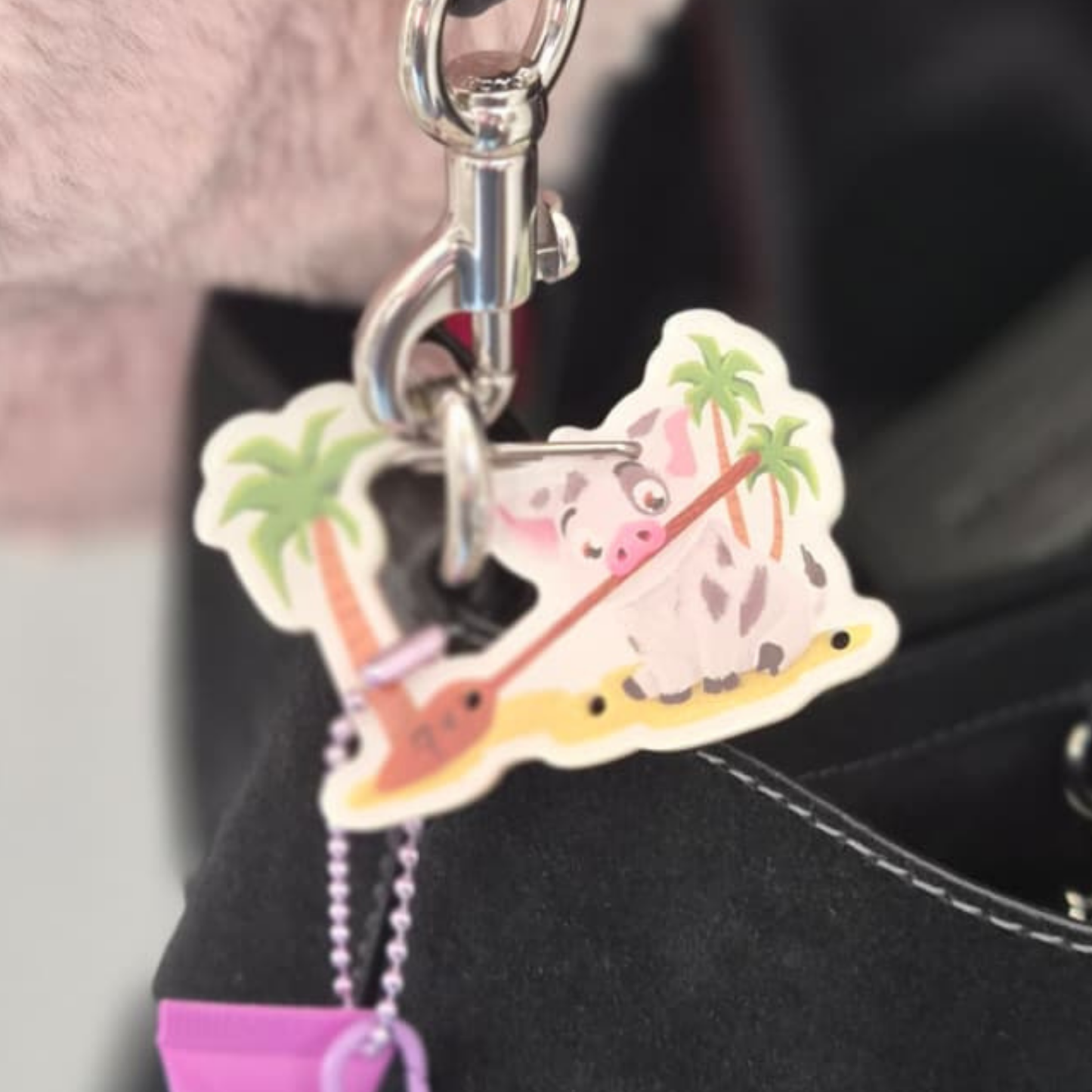 Pua Acrylic Carabiner Charm - Moana Collectible
