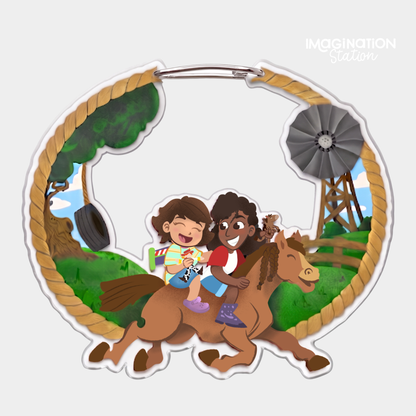 Toy Story Bonnie & Blake Acrylic Carabiner Keychain – Best Friends Charm