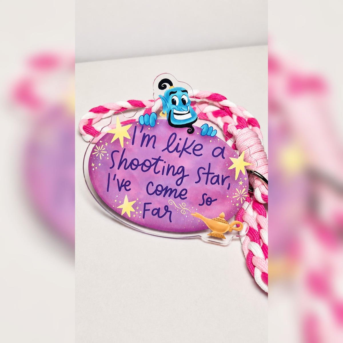 Genie Shooting Star Charm - Acrylic Lanyard Clip