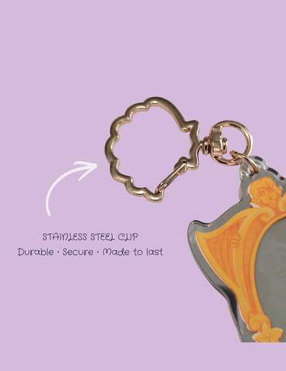 Ursula Sea Witch Double-Sided Acrylic Mirror Interactive Bag Charm