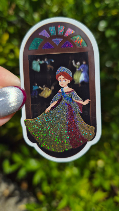 Anastasia Inspired Glitter Vinyl Sticker – Waterproof Decal
