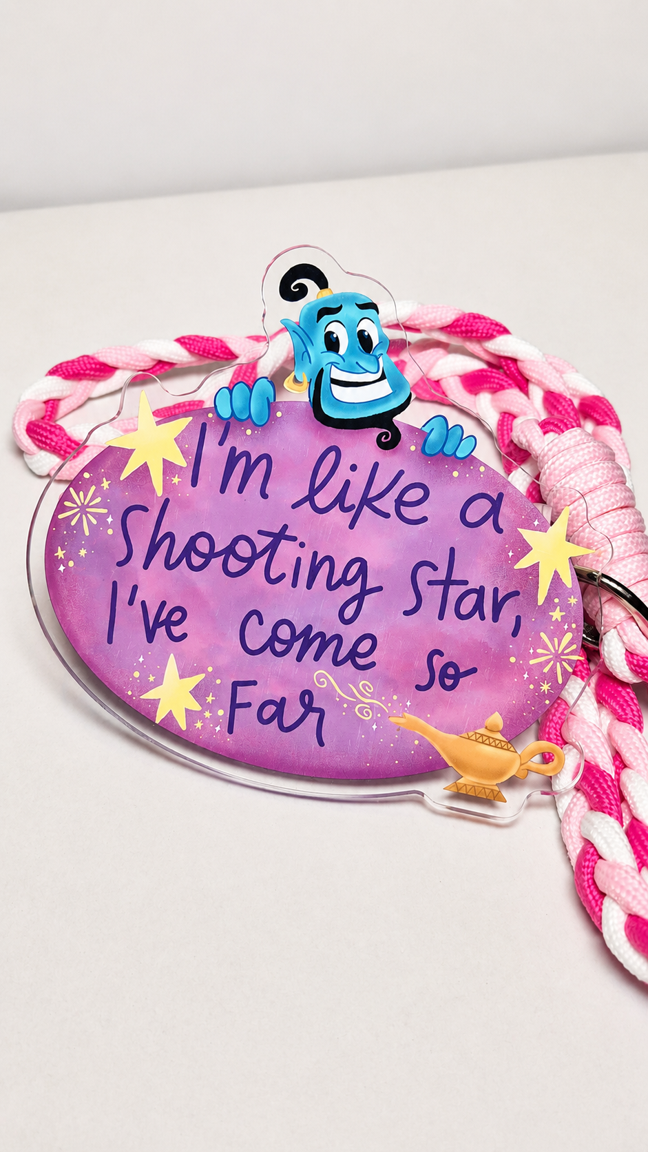 Genie Shooting Star Charm - Acrylic Lanyard Clip