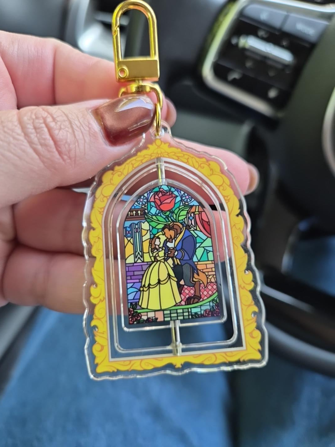 Enchanted Rose Spinning Keychain – photo 4 of 5