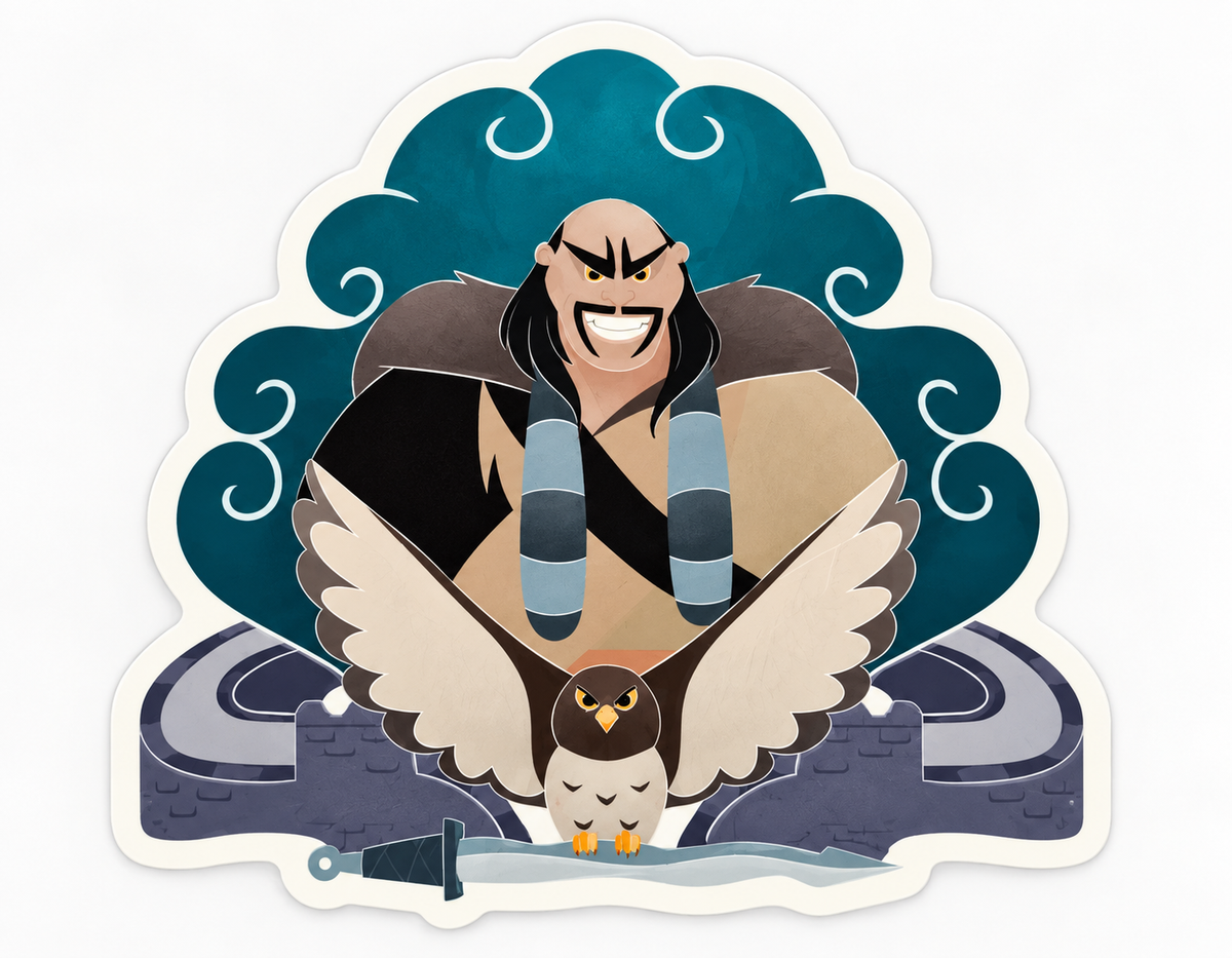 Shan Yu glow-in-the-dark villain sticker
