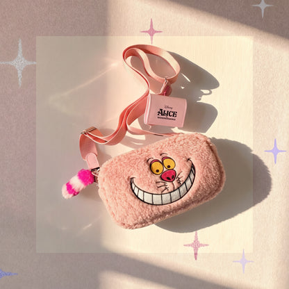Disney Alice in Wonderland Cheshire Cat Crossbody Bag – Pink Sherpa
