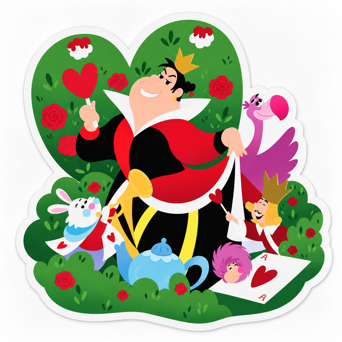 Queen of Hearts villain sticker