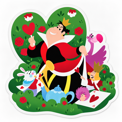 Queen of Hearts villain sticker