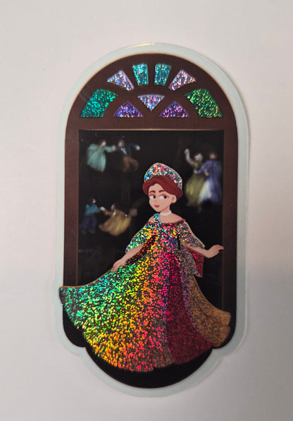 Anastasia Inspired Glitter Vinyl Sticker – Waterproof Decal