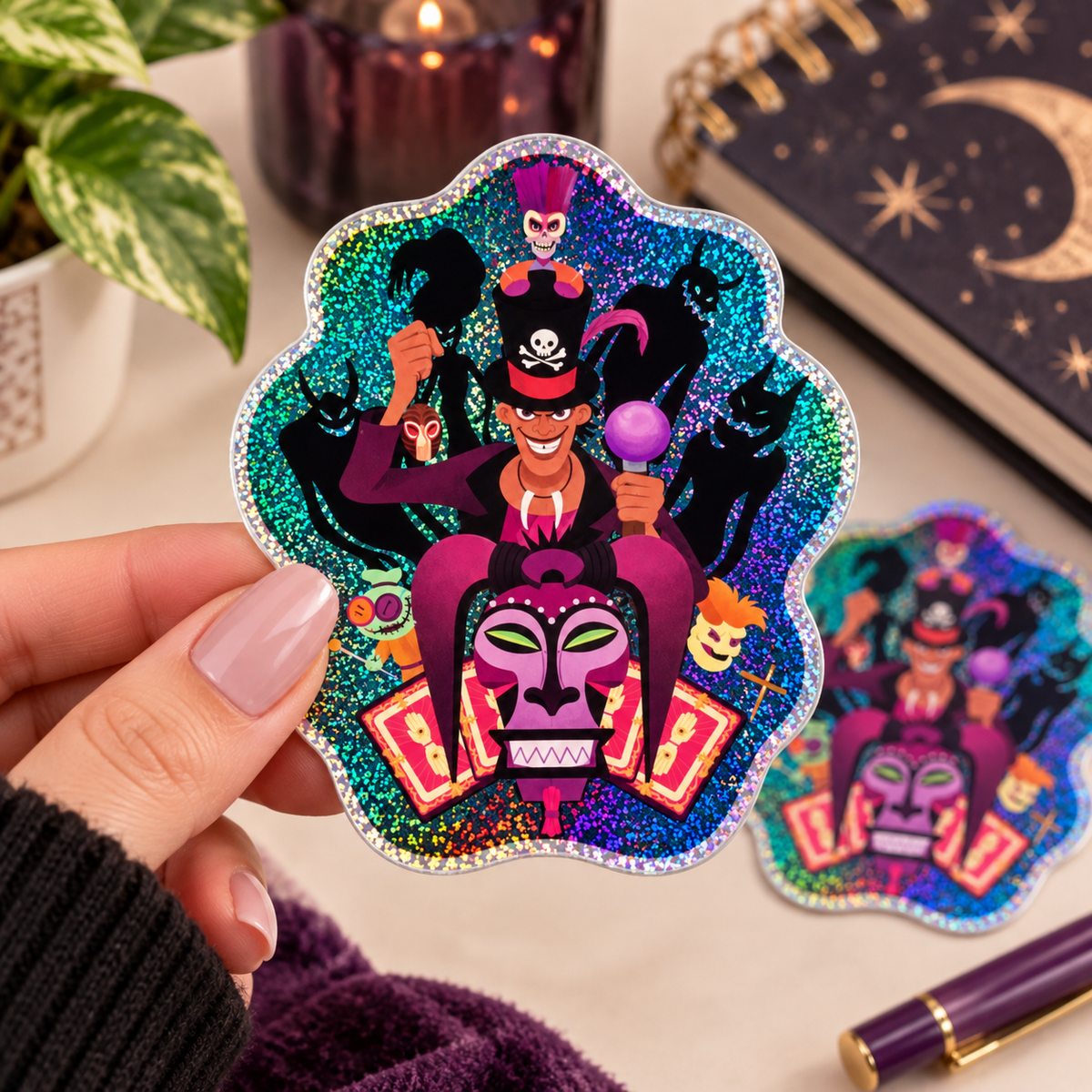 Dr. Facilier Princess and the Frog Glitter Vinyl Sticker