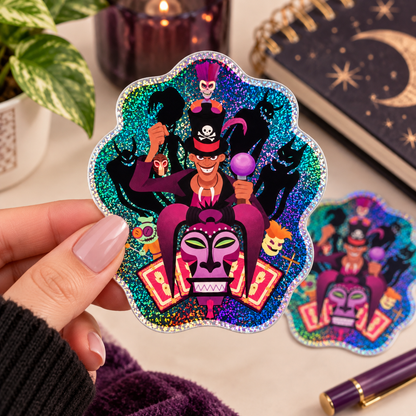 Dr. Facilier Princess and the Frog Glitter Vinyl Sticker