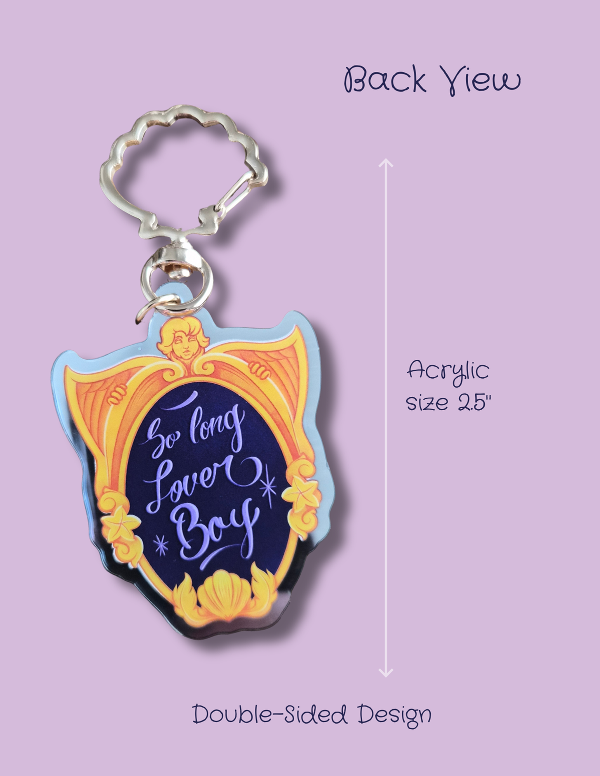 Ursula Sea Witch Double-Sided Acrylic Mirror Interactive Bag Charm