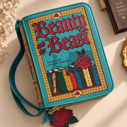 Enchanted Rose Crossbody Bag worn on the shoulder, fairytale-inspired accessory