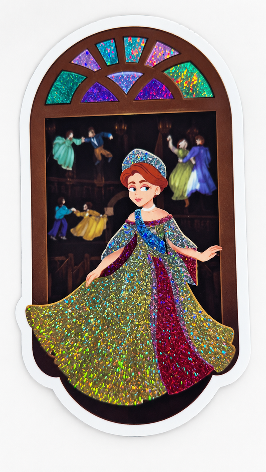 Anastasia Inspired Glitter Vinyl Sticker – Waterproof Decal