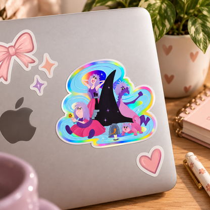 Madam Mim Sword in the Stone Holographic Sticker
