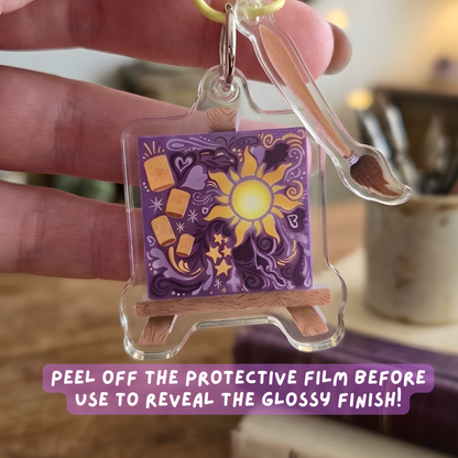 Tangled Light Up Interactive Keychain – Rapunzel's Floating Lantern Charm, Glows With 3 Twinkle Modes